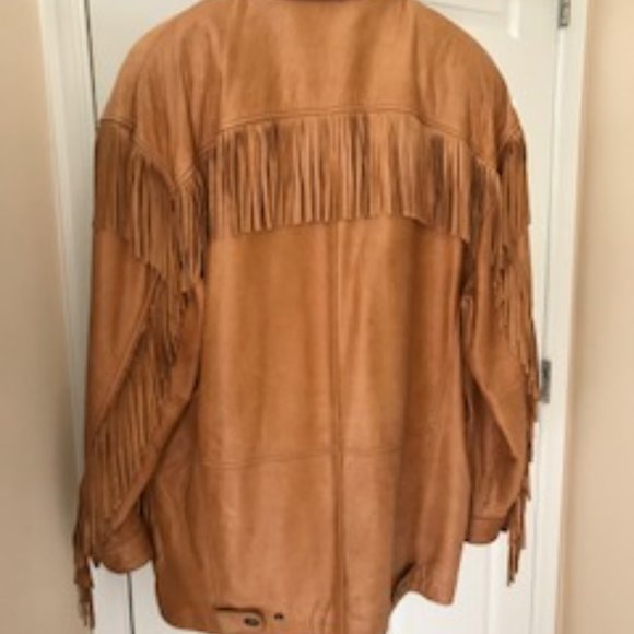 MENS GEORGETOWN LEATHER WESTERN JACKET XL - Picture 2 of 15